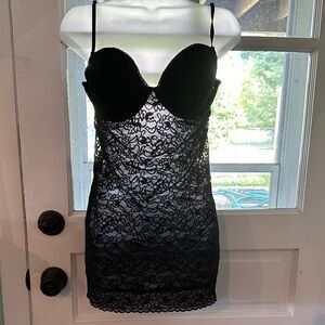Victoria's Secret Black The Lacie Chemise Like New